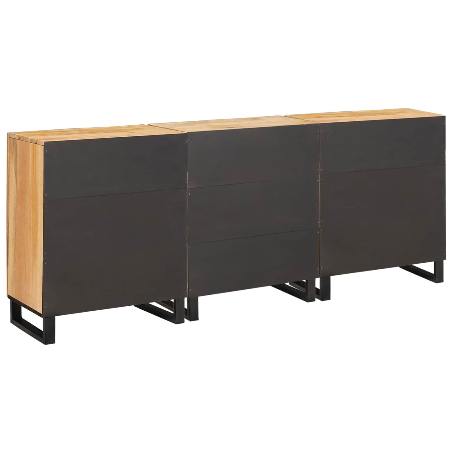 Serviesskap 3 pcs Brun 180 x 33 x 75 cm Massiv mango tre