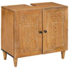 Baderomsinnredningssett 2 pcs Brun 62 x 33 x 58 cm heltre mango