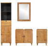 Baderomsinnredningssett med skuff 4 pcs Brun 38 x 33 x 160 cm