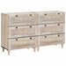 Serviesskap 2 pcs Hvit 120 x 33,5 x 75 cm heltre mango