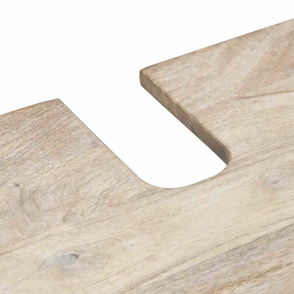 Baderomsinnredningssett 2 pcs Hvit 62 x 33 x 58 cm heltre mango