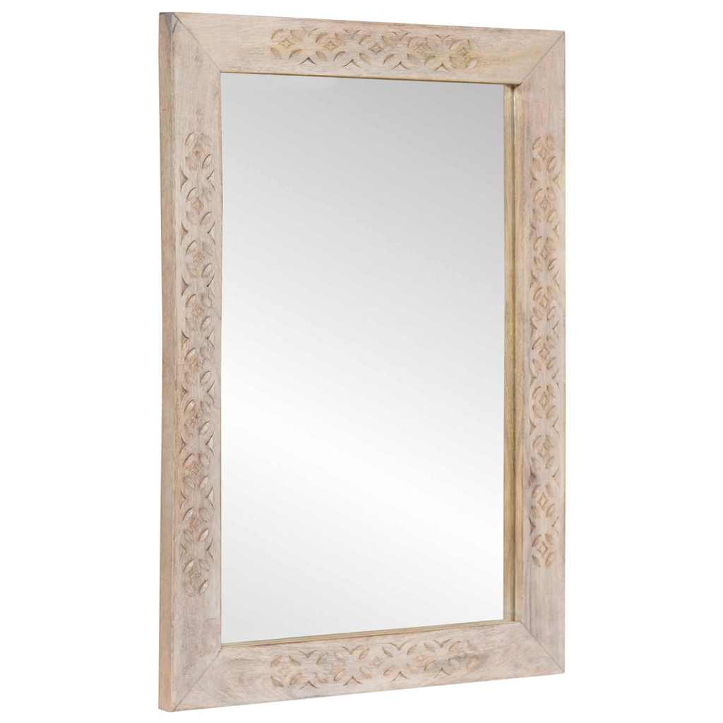 Baderomsinnredningssett 2 pcs Hvit 62 x 33 x 58 cm heltre mango