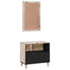 Baderomsinnredningssett 2 pcs Hvit 62 x 33 x 58 cm heltre mango