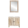 Baderomsinnredningssett 2 pcs Hvit 62 x 33 x 58 cm heltre mango