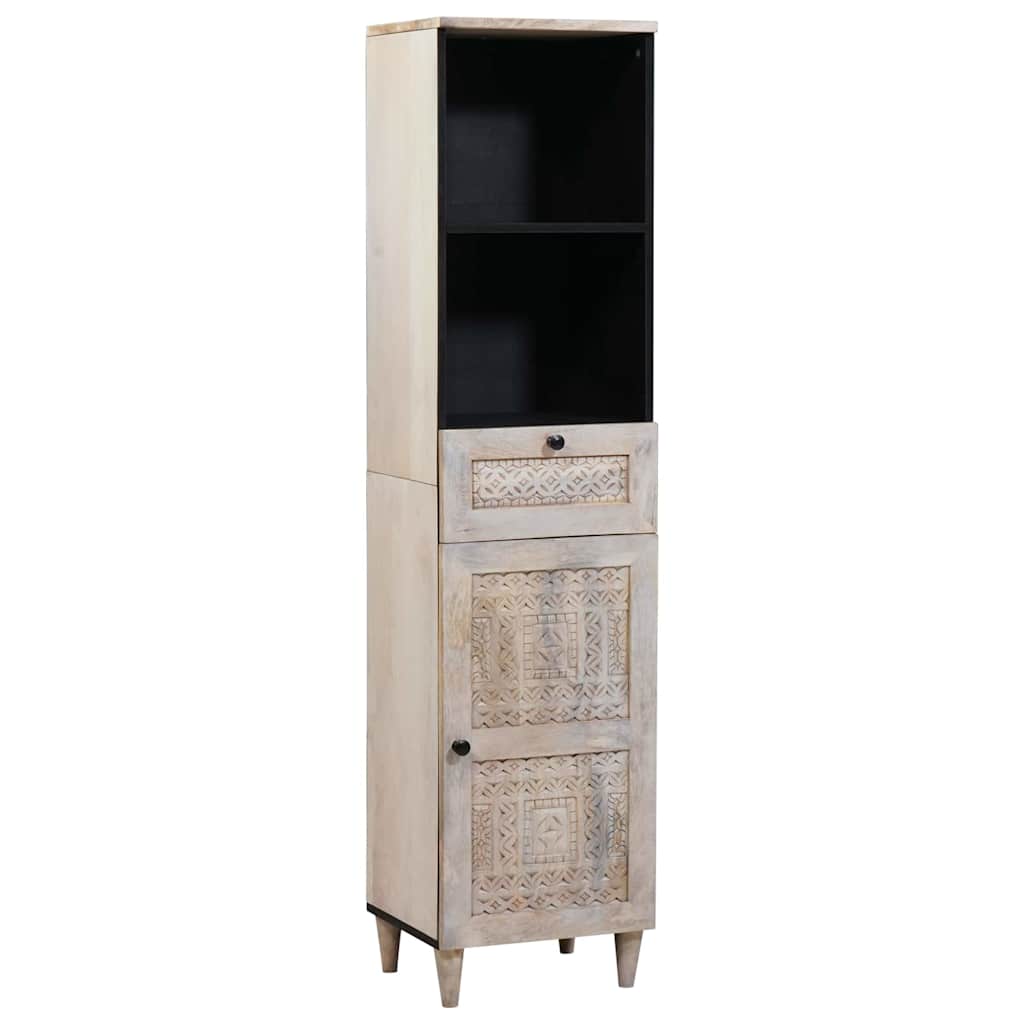 Baderomsinnredningssett med skuff 3 pcs Hvit 38 x 33 x 160 cm