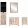 Baderomsinnredningssett med skuff 4 pcs Hvit 38 x 33 x 160 cm
