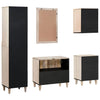Baderomsinnredningssett med skuff 5 pcs Hvit 38 x 33 x 160 cm