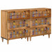Serviesskap 2 stk. 60 x 33 x 75 cm Massiv mango tre Naturlig