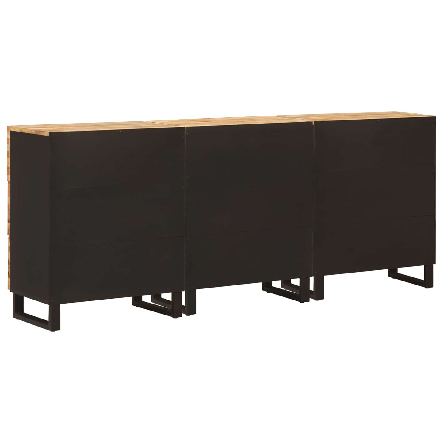 Serviesskap 3 pcs Brun 60 x 33 x 75 cm Massiv mango tre