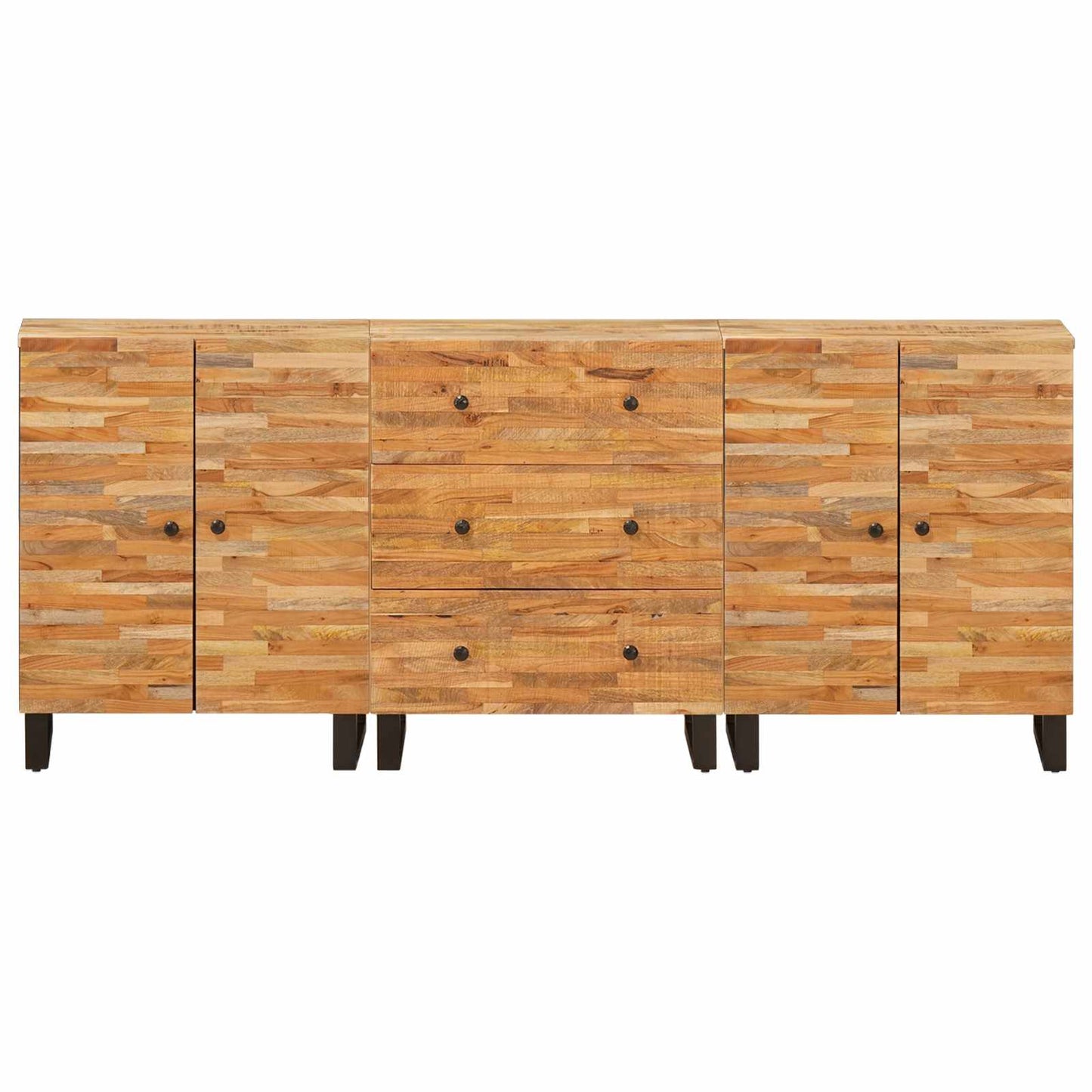 Serviesskap 3 pcs Brun 60 x 33 x 75 cm Massiv mango tre