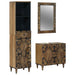 Baderomsinnredningssett 3 stk. Brun 62 x 33 x 58 cm