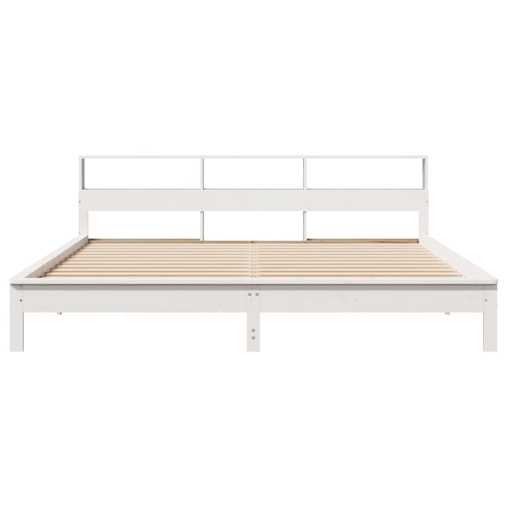 Sengeramme uten madrass hvit 180x200 cm heltre furu