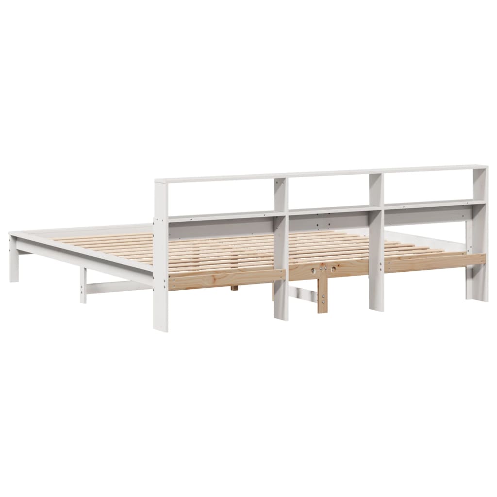 Sengeramme uten madrass hvit 180x200 cm heltre furu