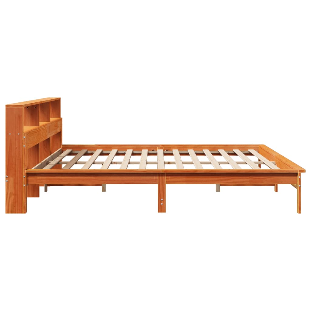 Sengeramme uten madrass voksbrun 180x200 cm heltre furu