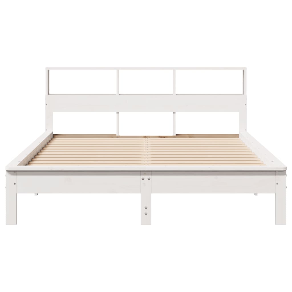 Sengeramme uten madrass hvit 140x190 cm heltre furu