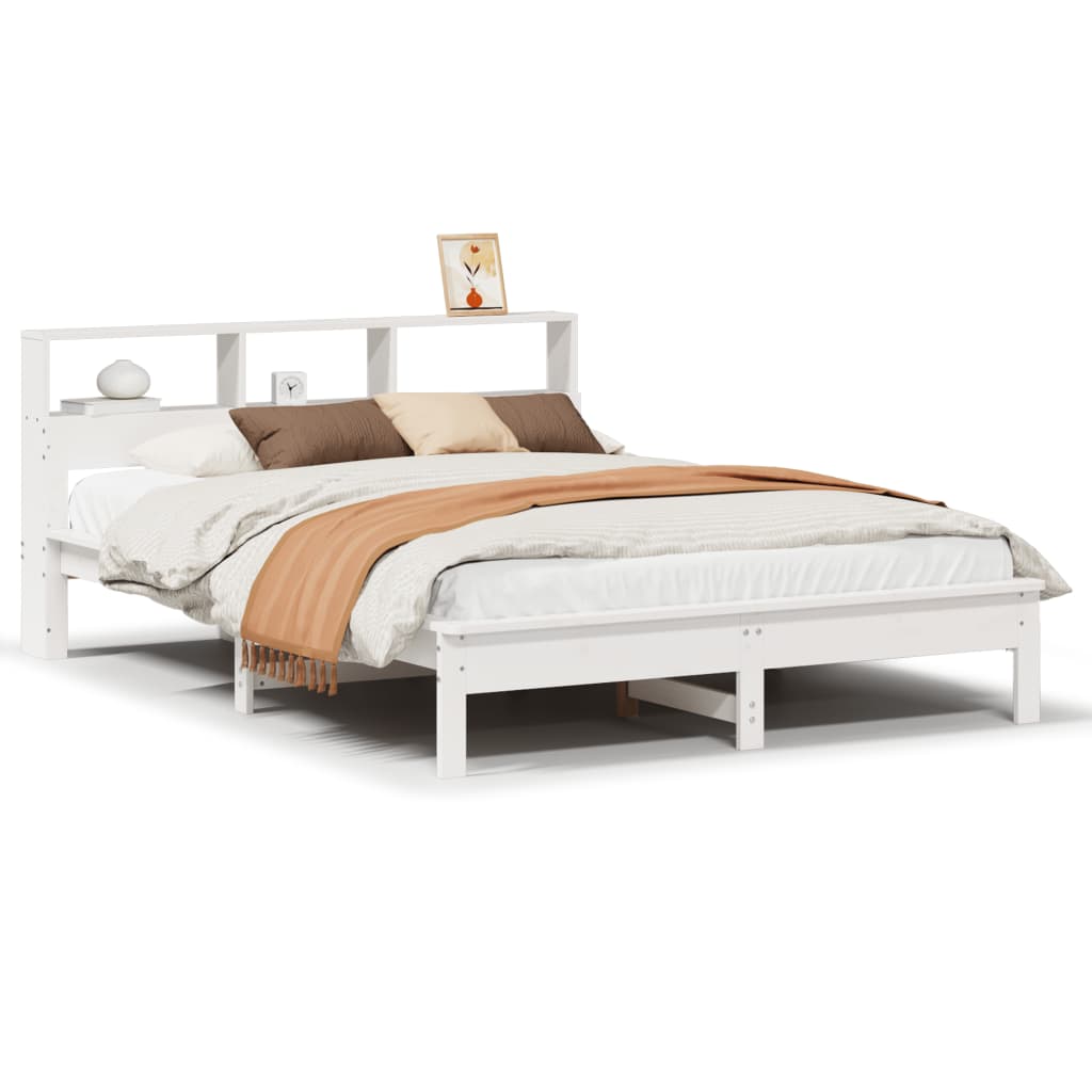 Sengeramme uten madrass hvit 135x190 cm heltre furu