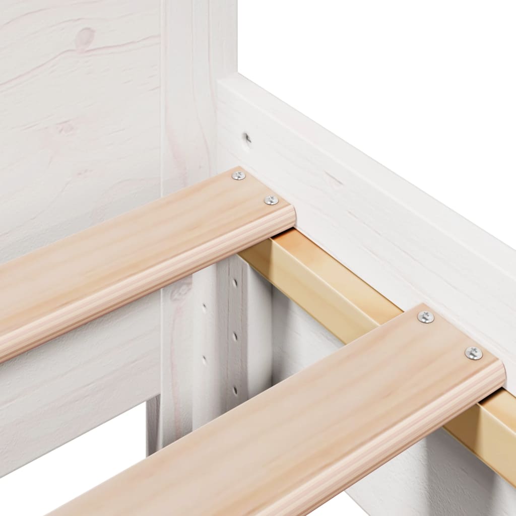 Sengeramme uten madrass hvit 75x190 cm heltre furu