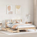 Seng med bokhylle uten madrass 135x190 cm heltre furu