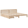 Sengeramme med madrass 200x200 cm heltre furu