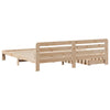 Sengeramme med madrass 200x200 cm heltre furu