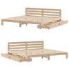 Sengeramme med madrass 200x200 cm heltre furu