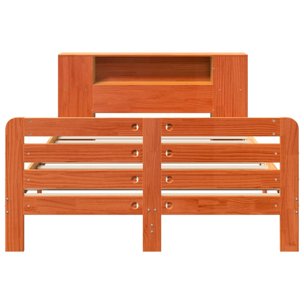 Sengeramme uten madrass voksbrun 160x200 cm heltre furu