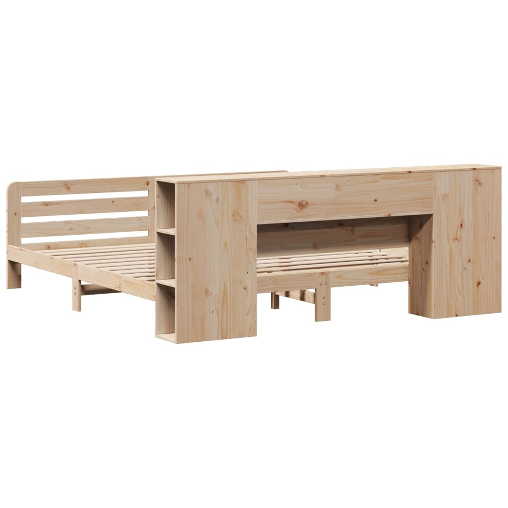 Sengeramme med madrass 200x200 cm heltre furu