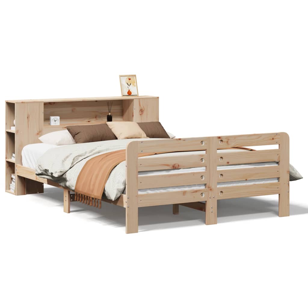 Sengeramme uten madrass hvit 135x190 cm heltre furu
