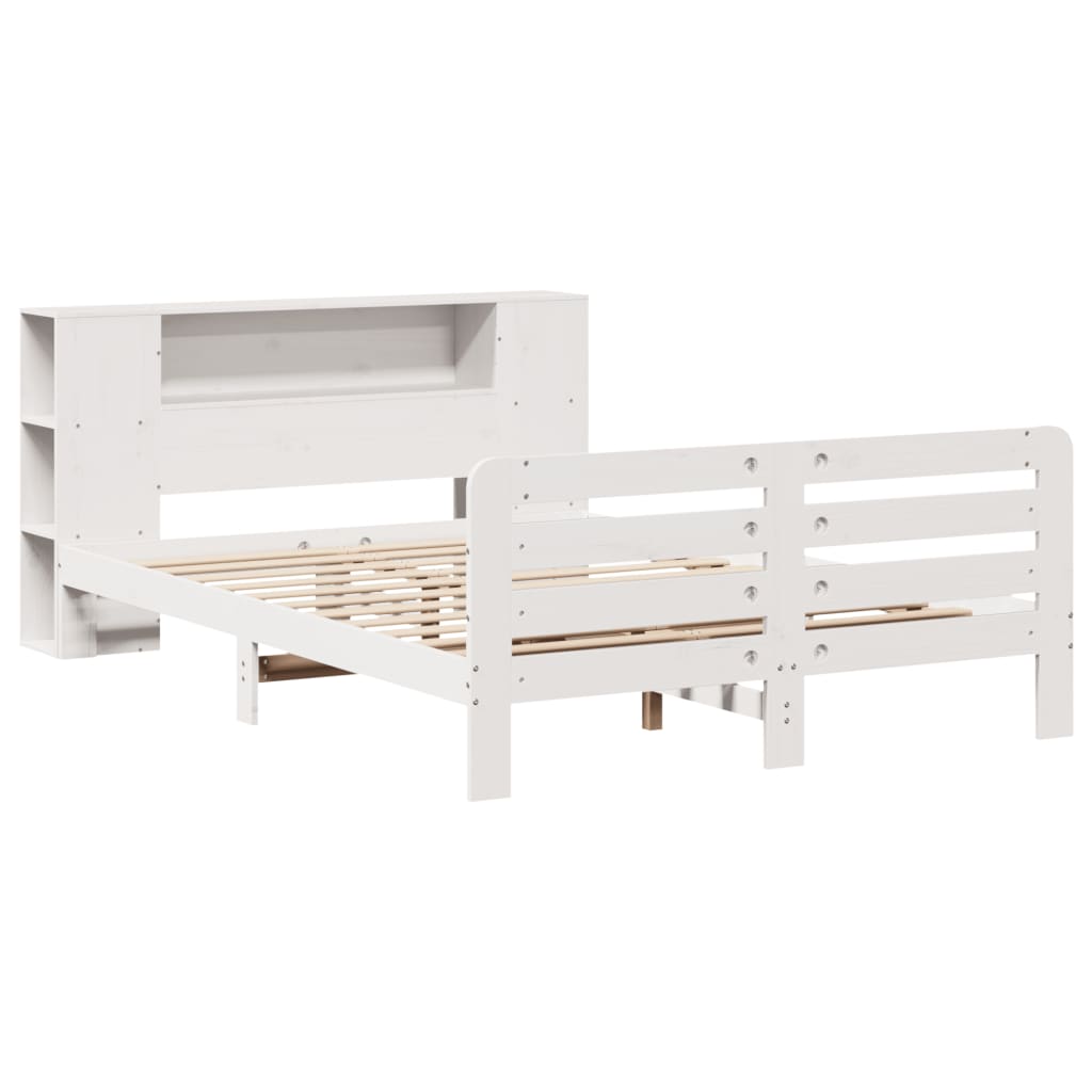 Sengeramme uten madrass hvit 135x190 cm heltre furu