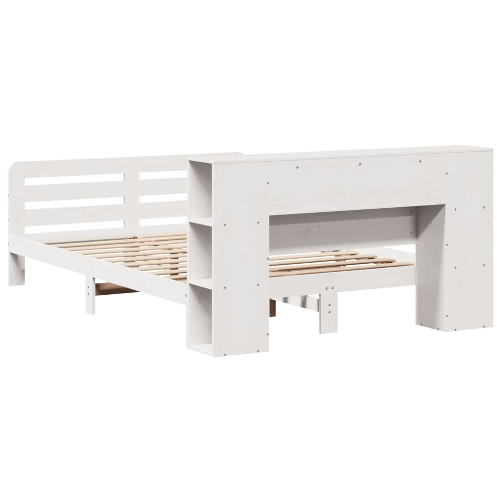 Sengeramme uten madrass hvit 135x190 cm heltre furu