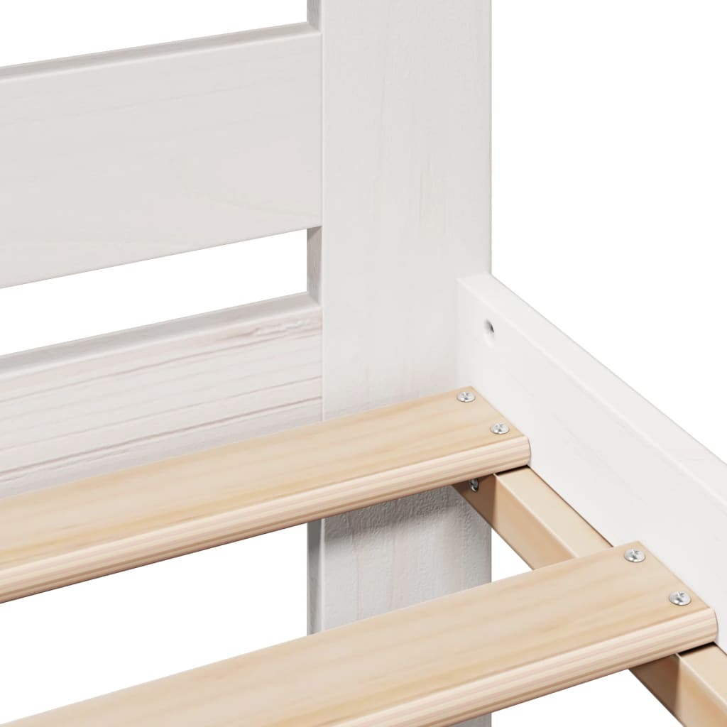Sengeramme uten madrass hvit 135x190 cm heltre furu