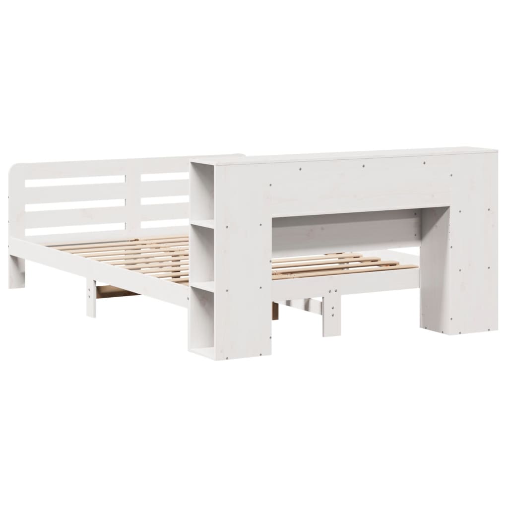 Sengeramme uten madrass hvit 140x190 cm heltre furu