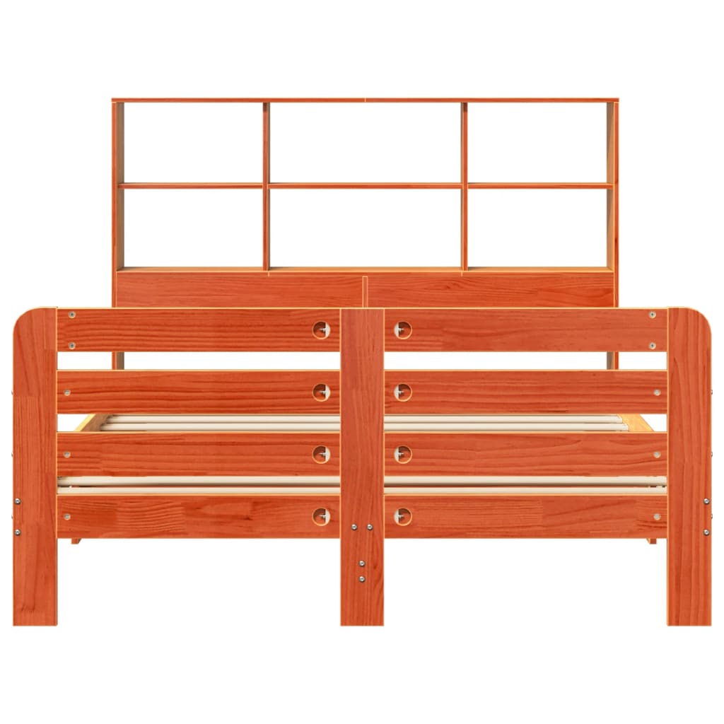 Sengeramme uten madrass voksbrun 140x200 cm heltre furu