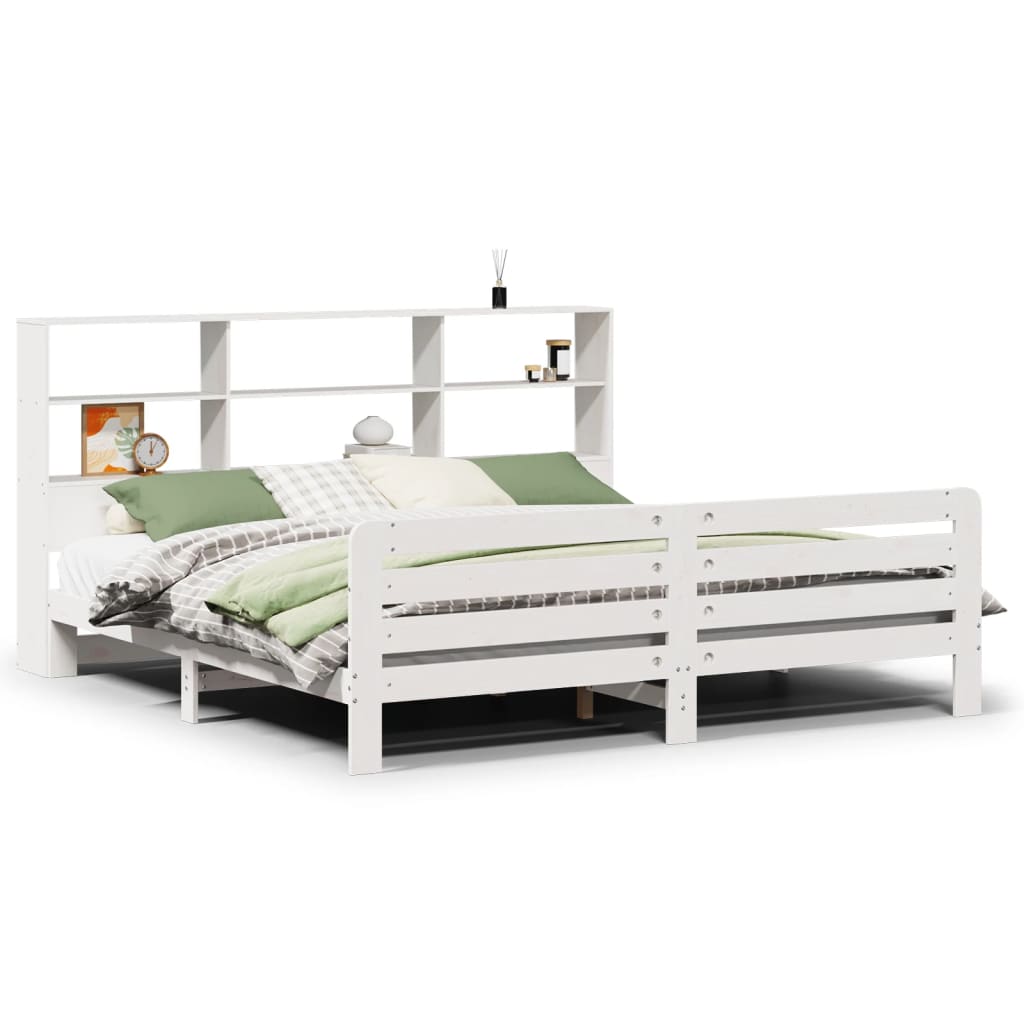 Sengeramme uten madrass hvit 180x200 cm heltre furu