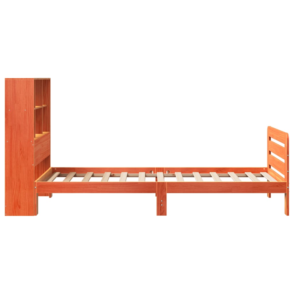 Sengeramme uten madrass voksbrun 90x190 cm heltre furu