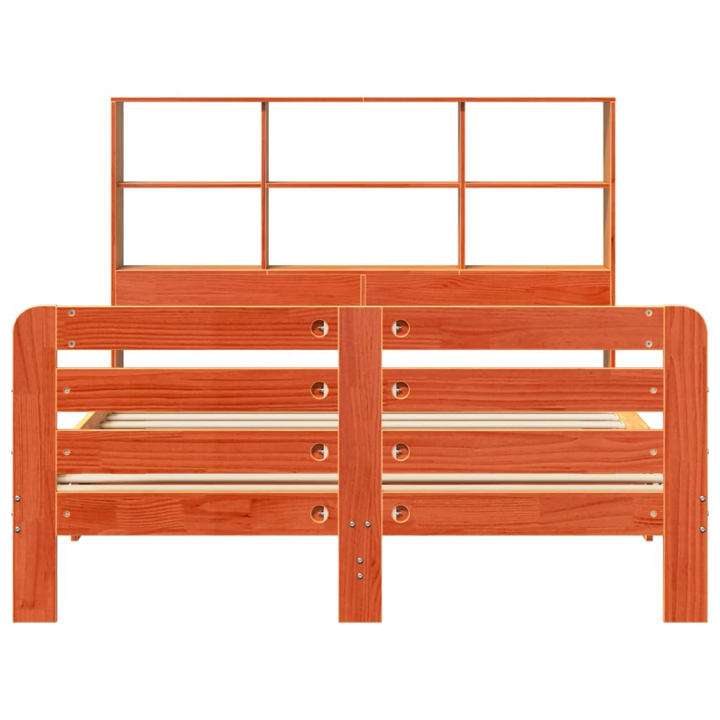 Sengeramme uten madrass voksbrun 120x190 cm heltre furu