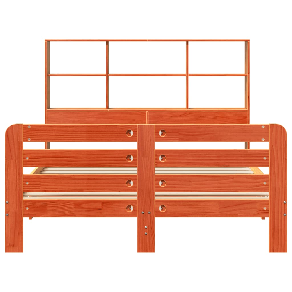 Sengeramme uten madrass voksbrun 140x190 cm heltre furu