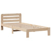 Seng med bokhylle uten madrass 90x200 cm heltre furu