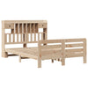 Seng med bokhylle uten madrass 160x200 cm heltre furu