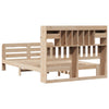 Seng med bokhylle uten madrass 160x200 cm heltre furu