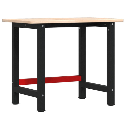 Arbeidsbenk 100x60x81,5 cm heltre eik rektangulær vidaXL