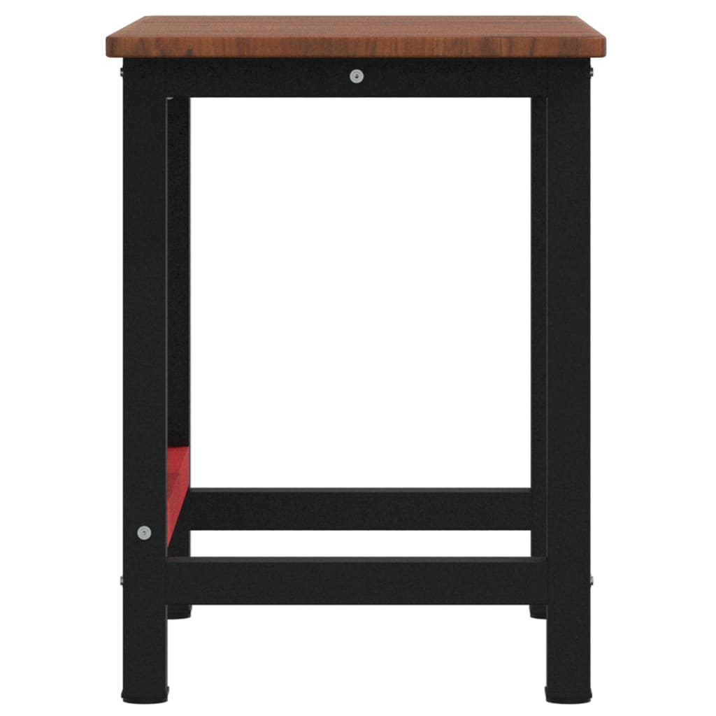 Arbeidsbenk mørkebrun 100x60x81,5 cm heltre eik rektangulær