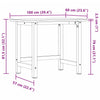 Arbeidsbenk 100x(55-60)x81,5 cm heltre bøk