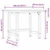 Arbeidsbenk 100x(55-60)x83 cm heltre bøk