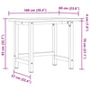 Arbeidsbenk 100x(55-60)x83 cm heltre bøk