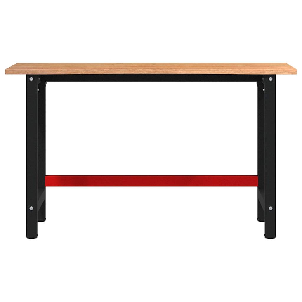 Arbeidsbenk lysebrun 140x60x81,5 cm heltre eik