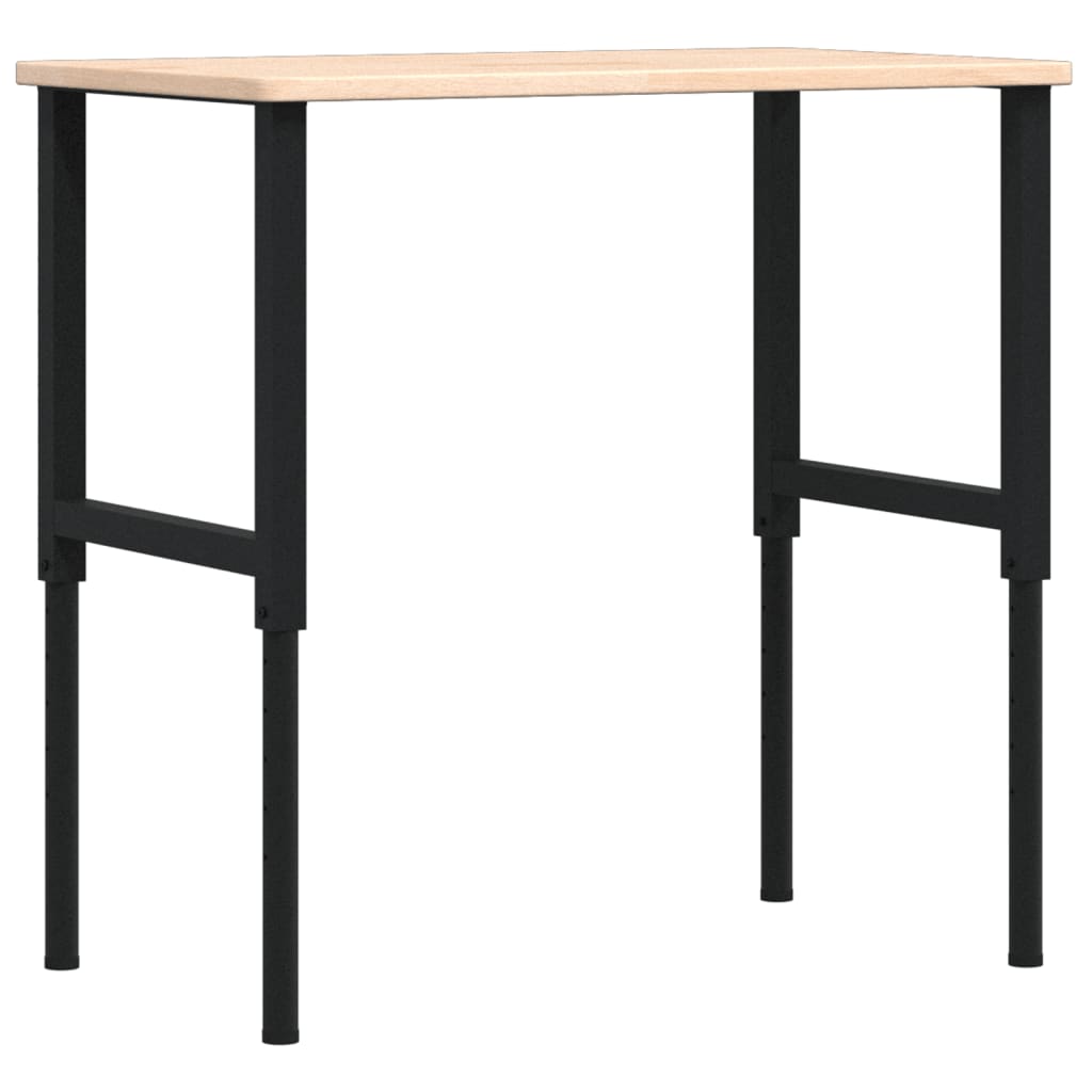 Arbeidsbenk 100x60x(71,5-98) cm heltre eik rektangulær vidaXL
