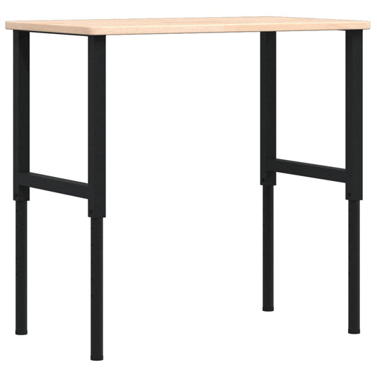Arbeidsbenk 100x60x(71,5-98) cm heltre eik rektangulær vidaXL