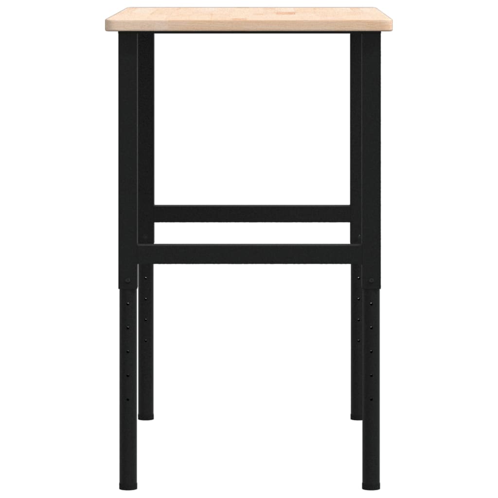 Arbeidsbenk 100x60x(71,5-98) cm heltre eik rektangulær vidaXL