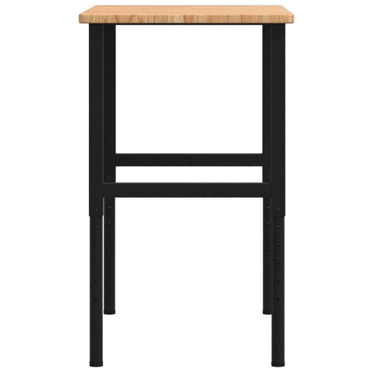 Arbeidsbenk lysebrun 100x60x(71,5-98) cm heltre eik rektangulær vidaXL